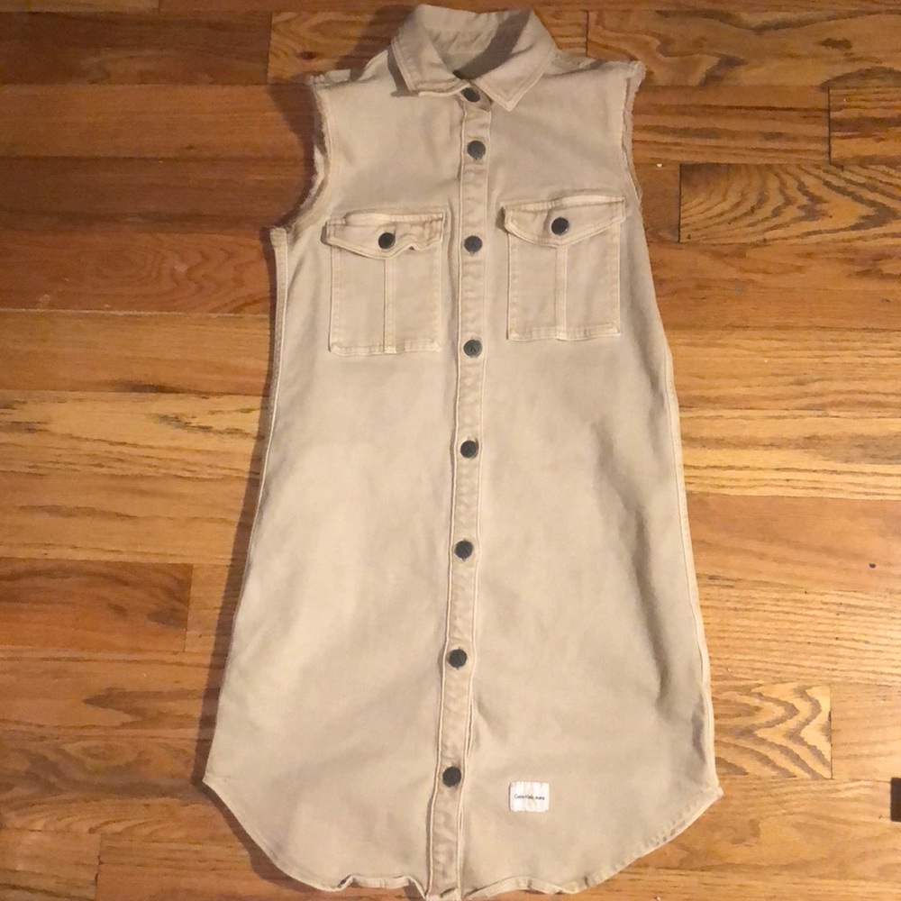 Button Up Denim Dress